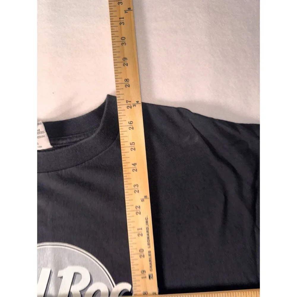 XL Black Hard Rock Cafe Hollywood original large logo Graphic T-Shirt USA - Picture 6 of 8